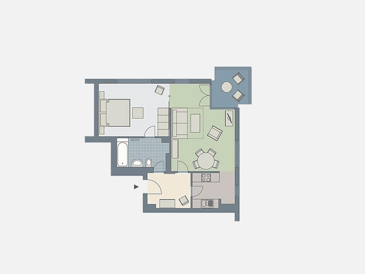 Kaiservillen - Mit 1 Schlafzimmer Und Balkon D134 Апартаменты
